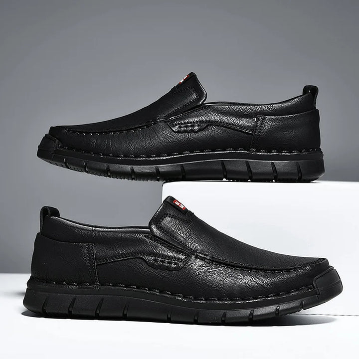 Eleganckie Skórzane Buty Wsuwane