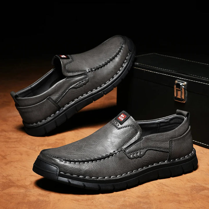 Eleganckie Skórzane Buty Wsuwane