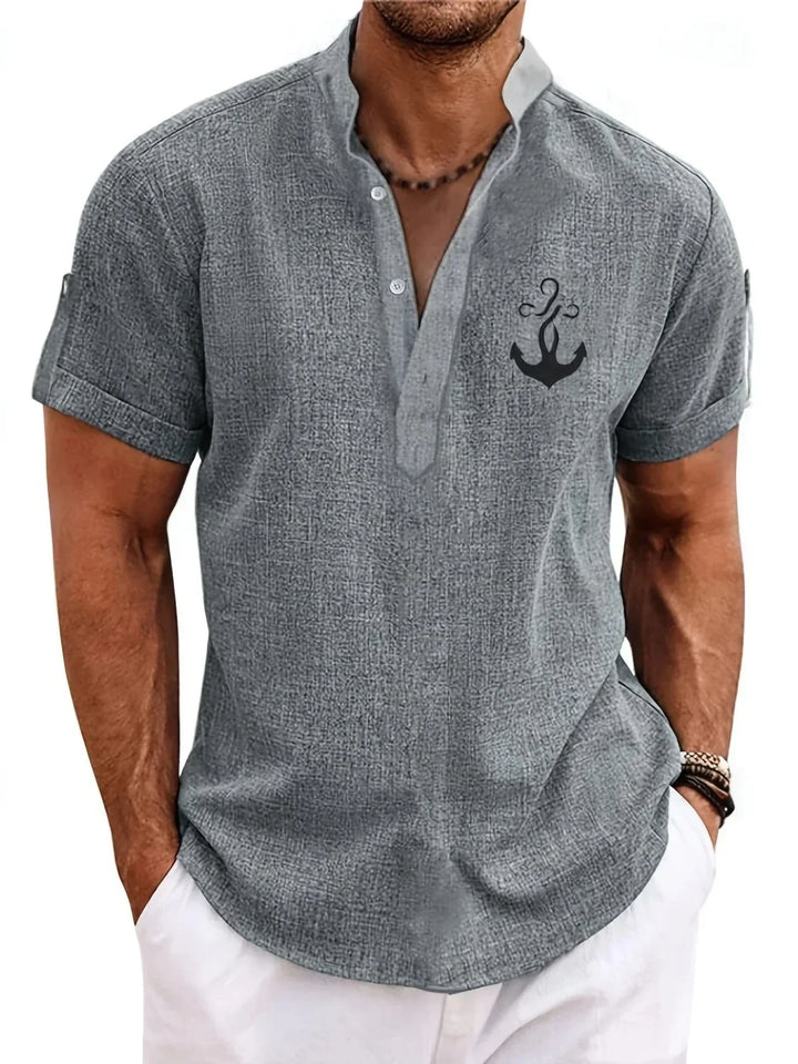 Fior Warszawa™ | Elegancka koszula z krótkim rękawem i stójką