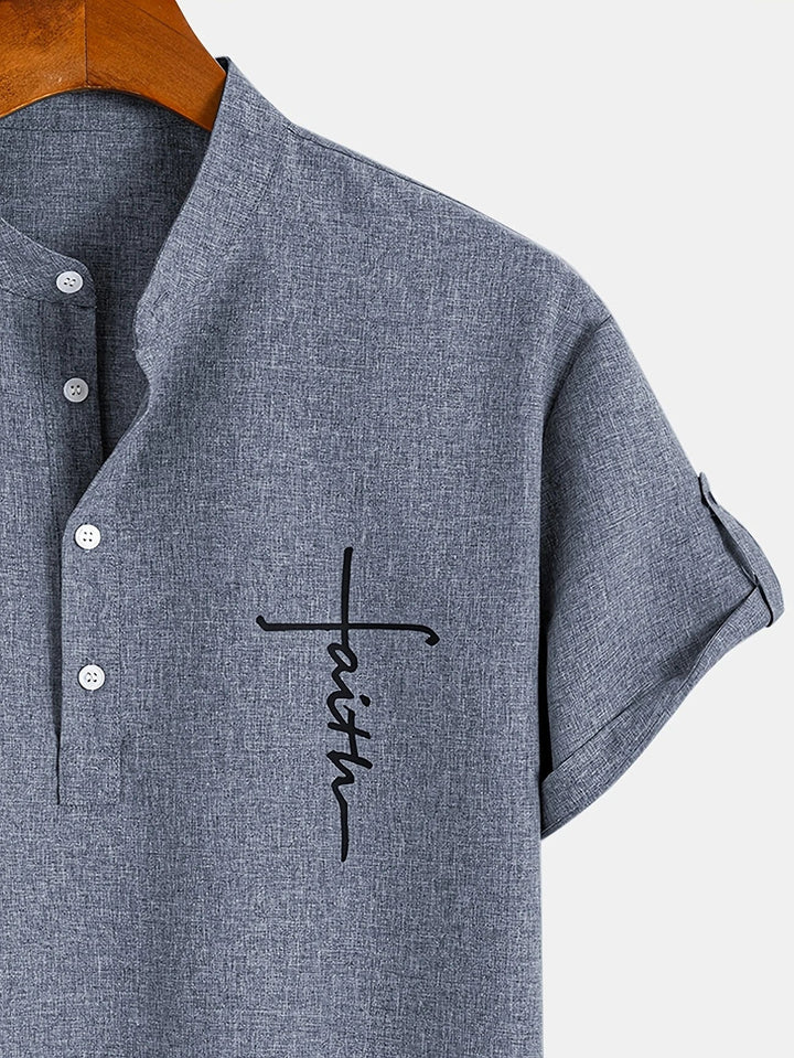 Fior Warszawa™ | Elegancka koszula z krótkim rękawem i stójką