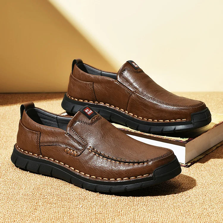 Eleganckie Skórzane Buty Wsuwane
