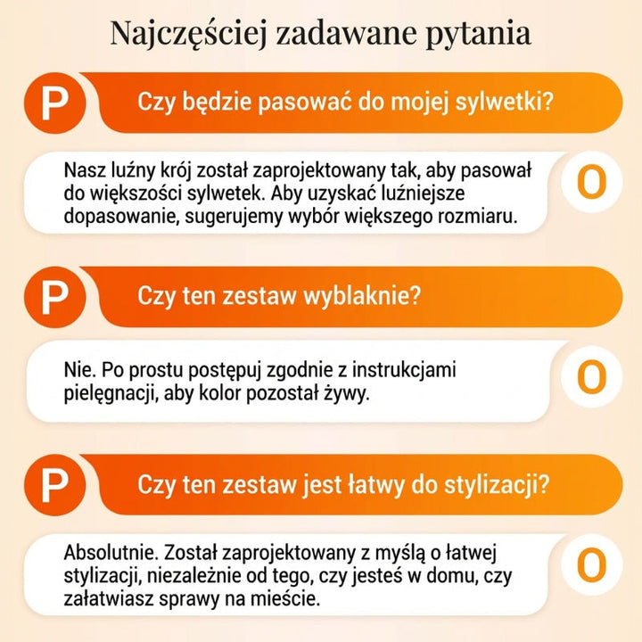 Damski komplet: top z nieregularnym dołem i casualowe spodnie
