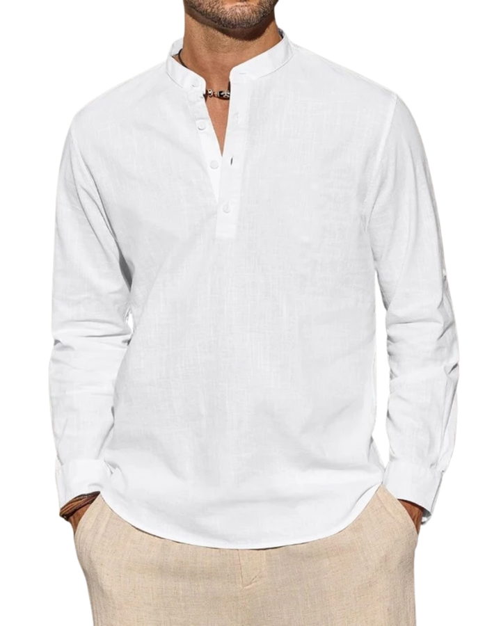 Elegancka bawełniana koszulka henley