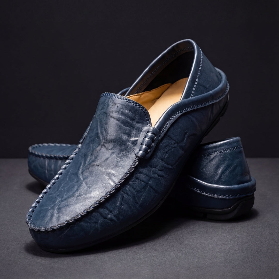 Casualowe skórzane loafersy