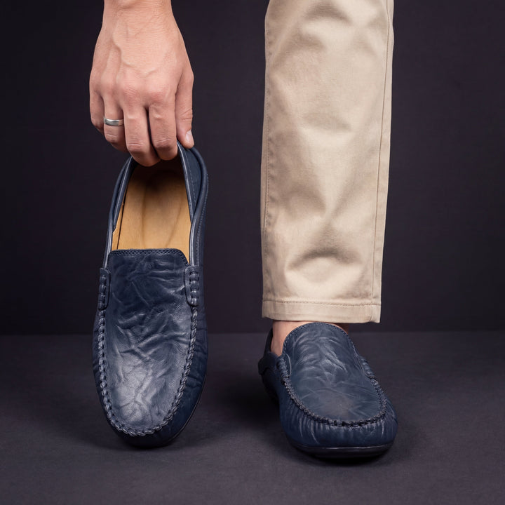 Casualowe skórzane loafersy