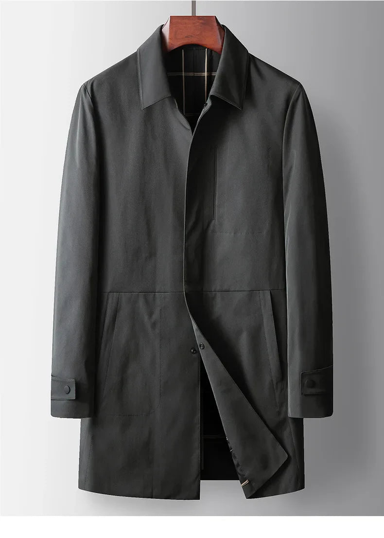 Męski Płaszcz Trench Casual