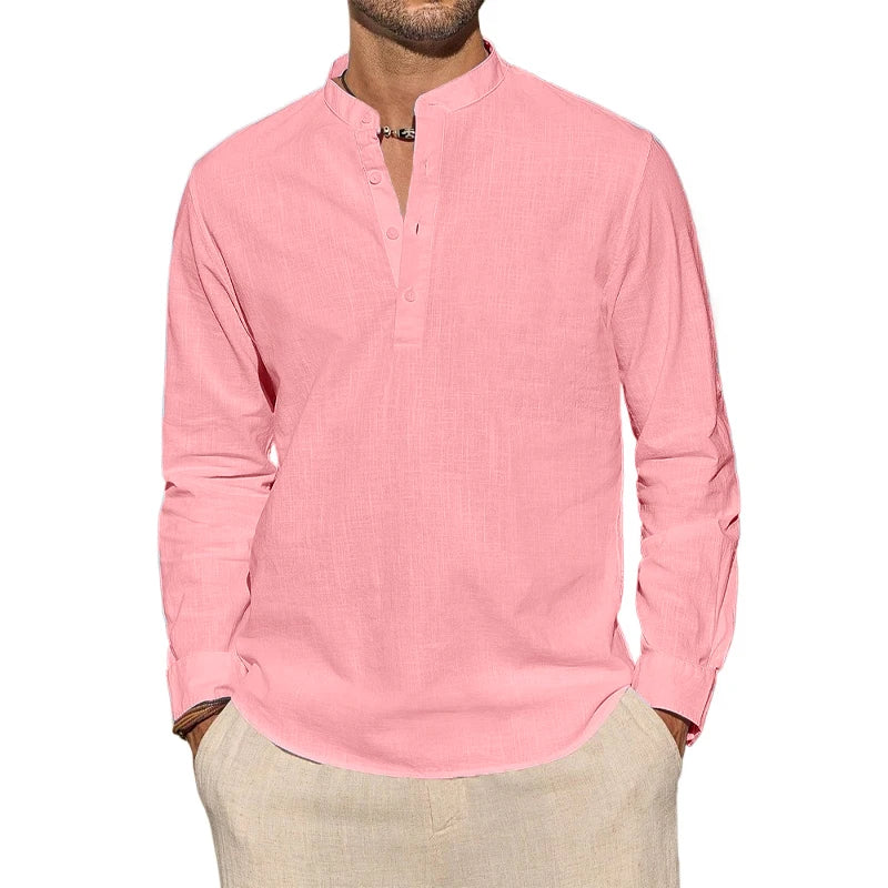 Elegancka bawełniana koszulka henley