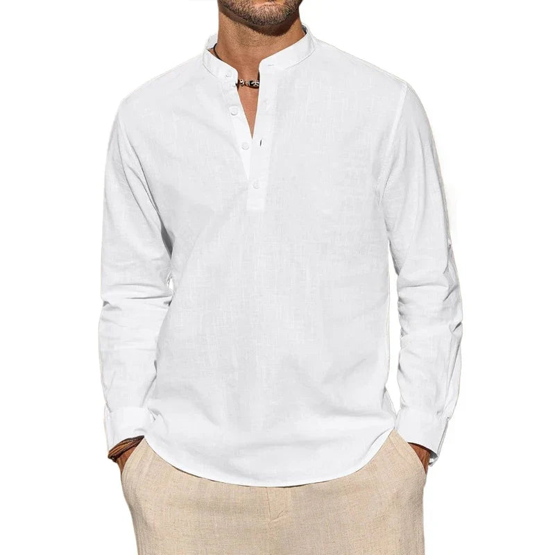 Elegancka bawełniana koszulka henley