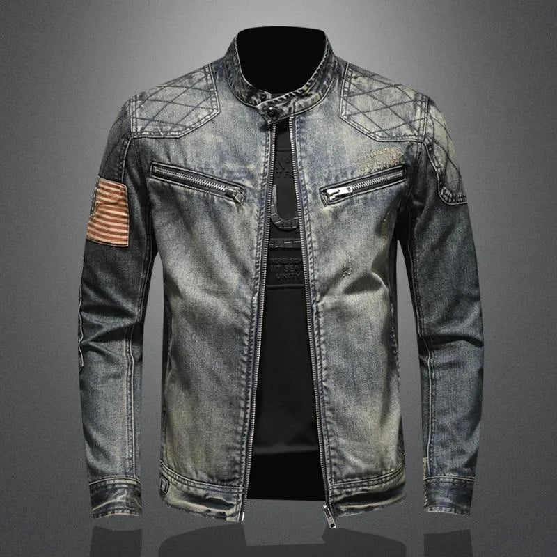 Kurtka jeansowa w stylu retro
