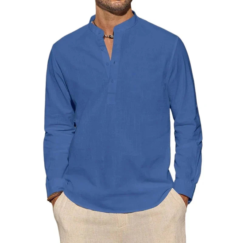 Elegancka bawełniana koszulka henley