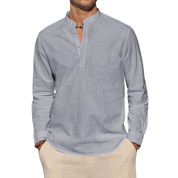 Elegancka bawełniana koszulka henley