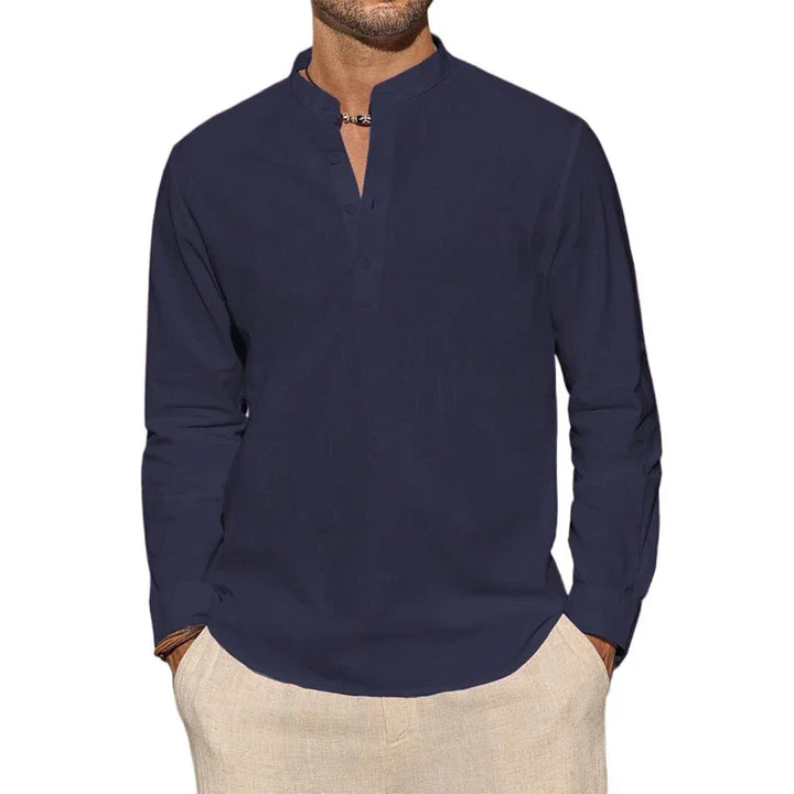 Elegancka bawełniana koszulka henley