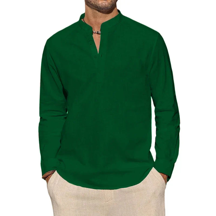 Elegancka bawełniana koszulka henley
