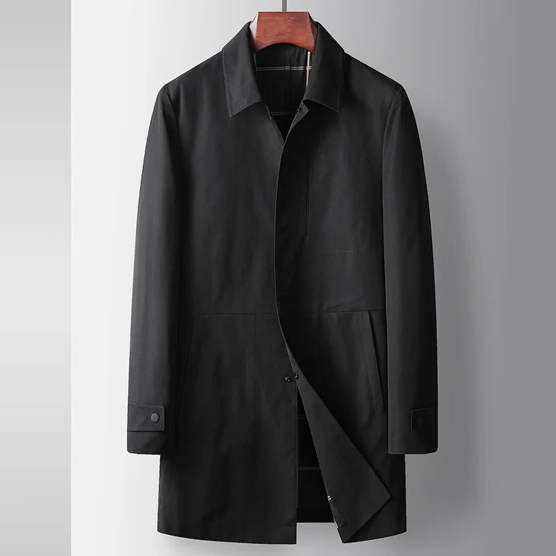 Męski Płaszcz Trench Casual