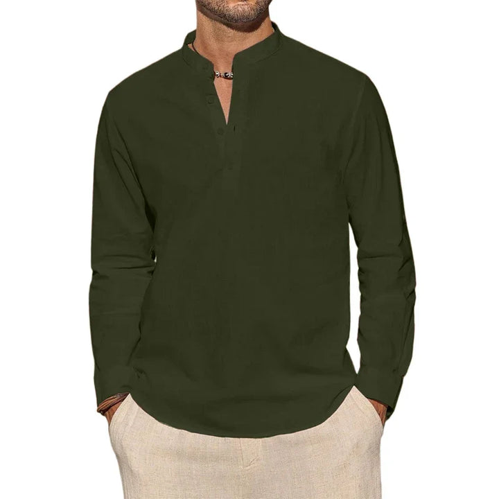 Elegancka bawełniana koszulka henley