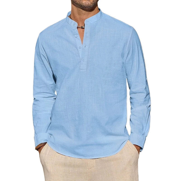 Elegancka bawełniana koszulka henley