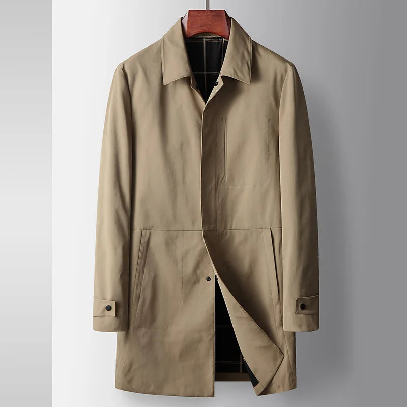 Męski Płaszcz Trench Casual