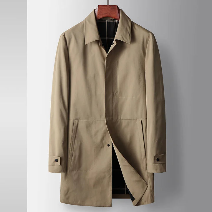 Męski Płaszcz Trench Casual