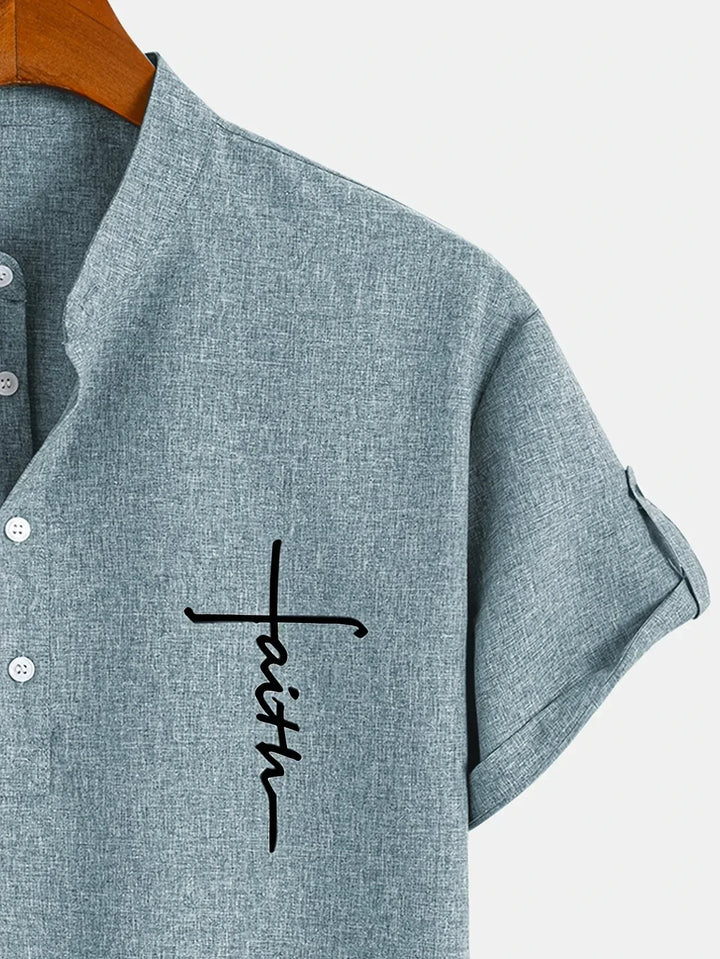 Fior Warszawa™ | Elegancka koszula z krótkim rękawem i stójką