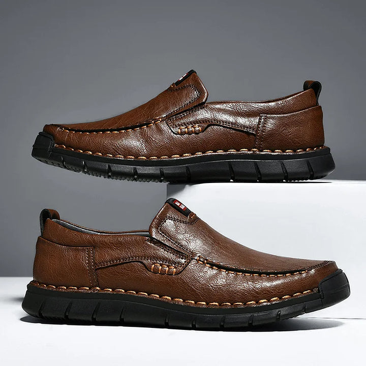 Eleganckie Skórzane Buty Wsuwane