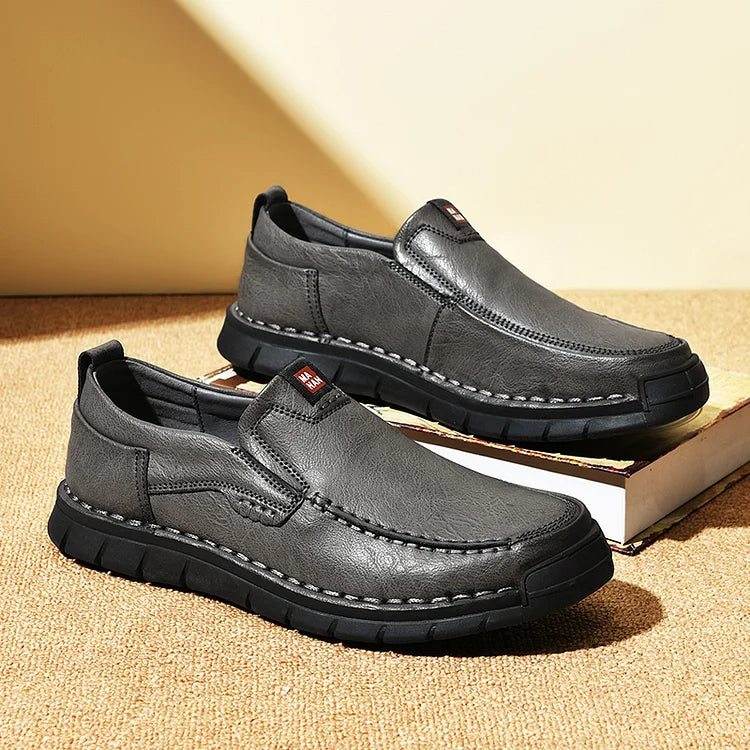 Eleganckie Skórzane Buty Wsuwane