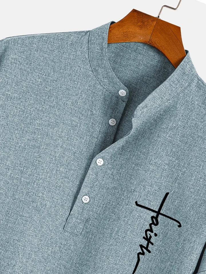 Fior Warszawa™ | Elegancka koszula z krótkim rękawem i stójką