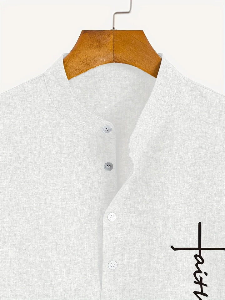 Fior Warszawa™ | Elegancka koszula z krótkim rękawem i stójką