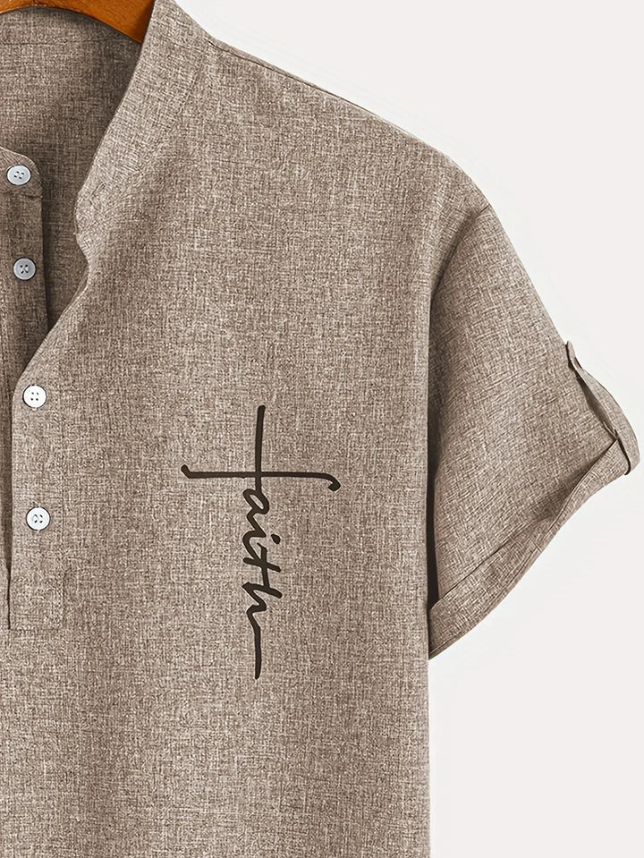 Fior Warszawa™ | Elegancka koszula z krótkim rękawem i stójką
