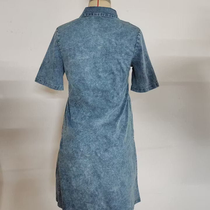 ⌛50% zniżki w ostatnim dniu – Elegancka letnia sukienka dżinsowa dla kobiet