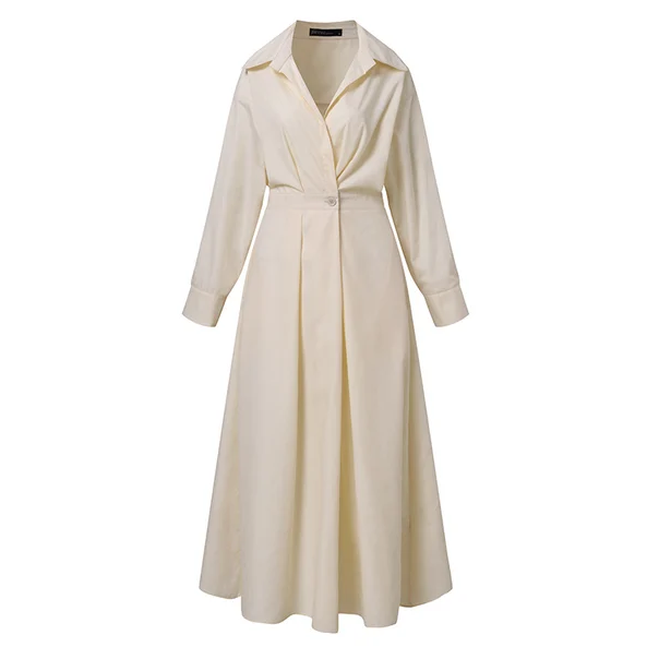 Monochromatyczna modna długa spódnica